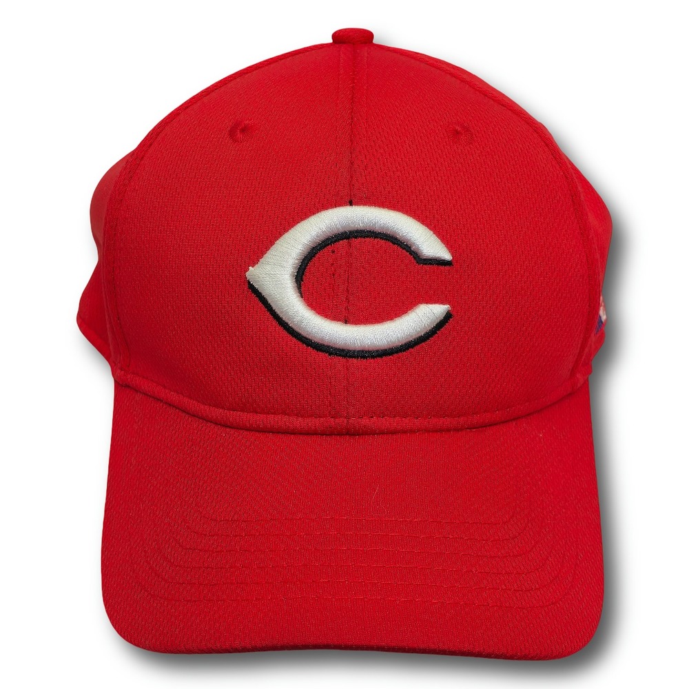 OC Sports Cincinnati Reds Hat Mens OSFM Red Excellent MLB Baseball Cap Mesh